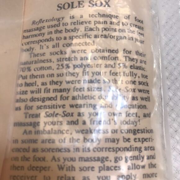 Sole Sox Unisex Tube Socks Anatomically accurate with Reflexology points - Picture 6 of 12
